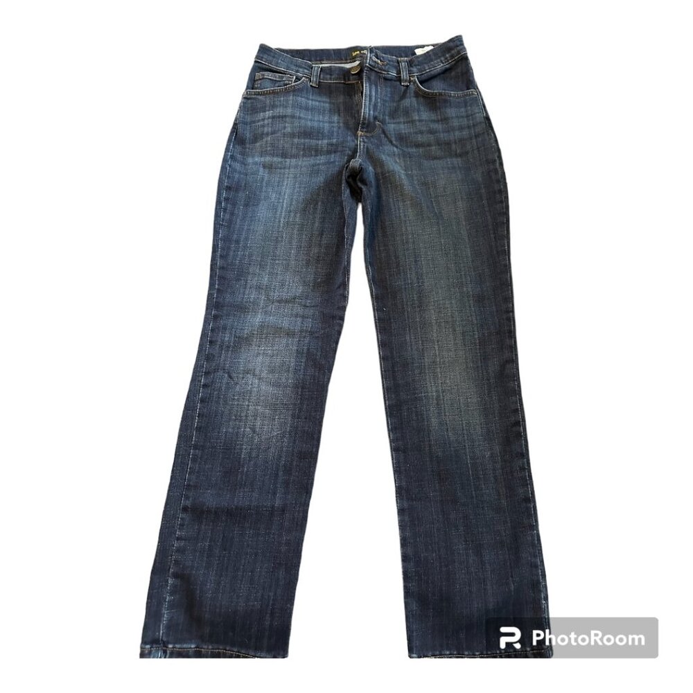 Womens LEE Relaxed Fit Mid Rise Straight Leg Jeans size 8 short